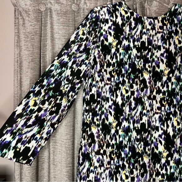 ERDEM Emma Wiggle Abstract Print Silk Mini Shift Dresss - Picture 4 of 16